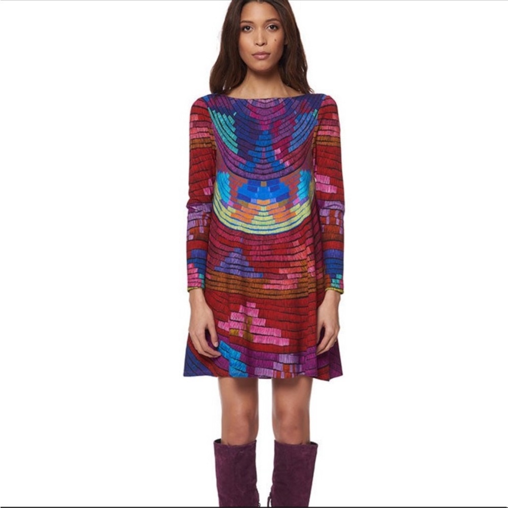 MARA HOFFMAN RADIAL SWING MINI DRESS IN RASPBERRY - Picture 4 of 14